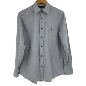 Mens Old Navy Blue Stripe Cotton Button Shirt Collared Size Small 0440